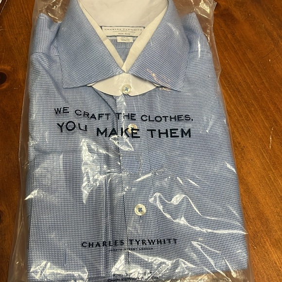Charles Tyrwhitt Blue Men's Shirt - Picture 1 of 3
